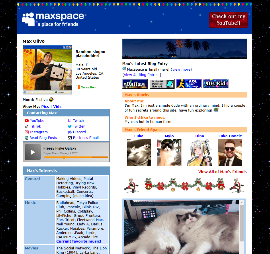 A screenshot of Maxspace on launch day